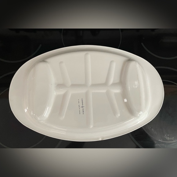 Corning Ware Blue Cornflower Meat Platter 16” - Picture 3 of 10